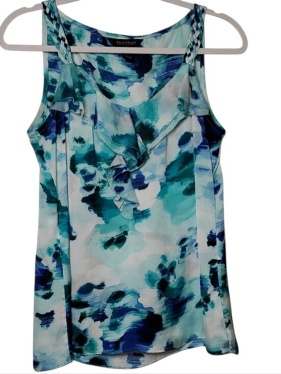 White House Black Market Tops - White House Black Market Blue and Green Women's Top Size S
